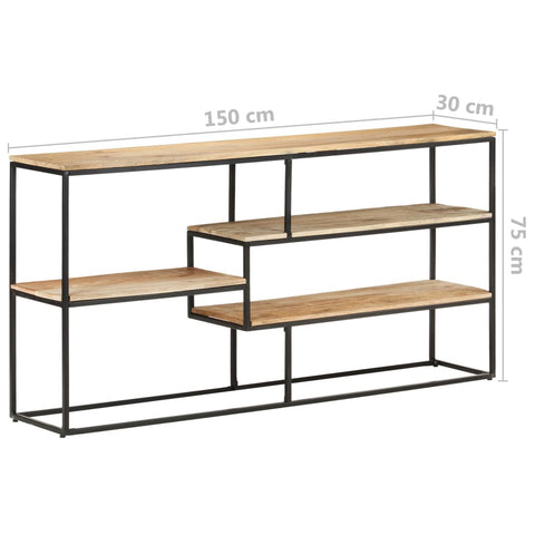 vidaXL Sideboard 150x30x75 cm Raues Mangoholz