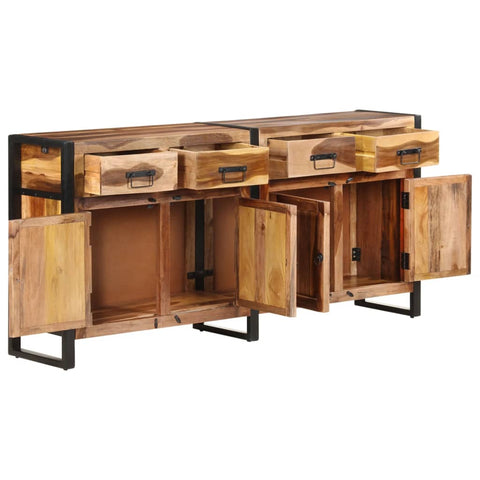 vidaXL Sideboard 172x35x80 cm Massivholz Akazie Honigfarben