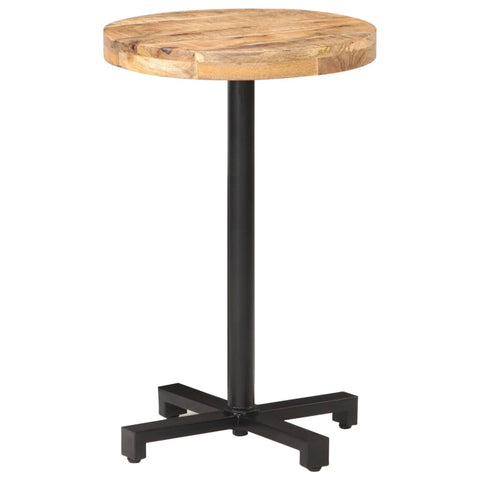 vidaXL Bistrotisch Rund Ø50x75 cm Raues Mangoholz