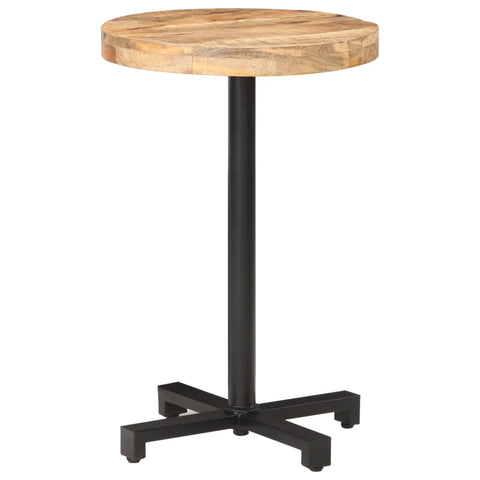 vidaXL Bistrotisch Rund Ø50x75 cm Raues Mangoholz