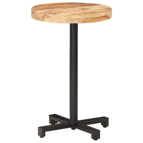 vidaXL Bistrotisch Rund Ø50x75 cm Raues Mangoholz