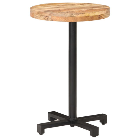 vidaXL Bistrotisch Rund Ø50x75 cm Raues Mangoholz