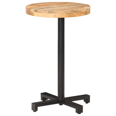 vidaXL Bistrotisch Rund Ø50x75 cm Raues Mangoholz