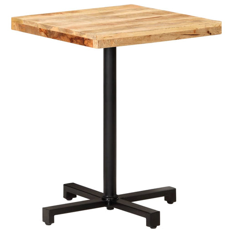 vidaXL Bistrotisch Quadratisch 60x60x75 cm Raues Mangoholz