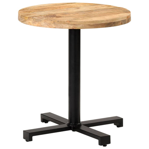 vidaXL Bistrotisch Rund Ø70x75 cm Raues Mangoholz