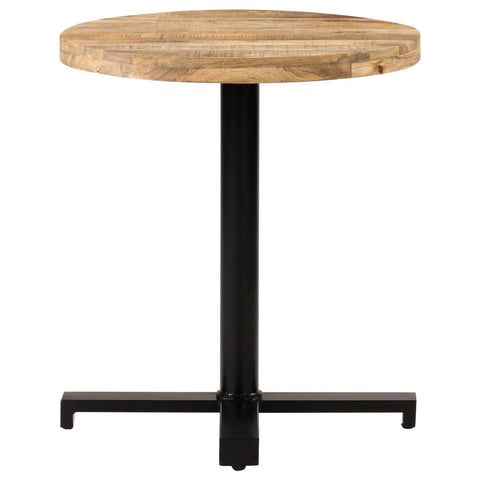 vidaXL Bistrotisch Rund Ø70x75 cm Raues Mangoholz