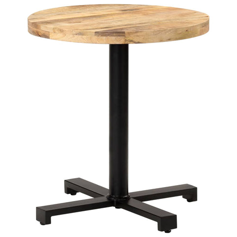 vidaXL Bistrotisch Rund Ø70x75 cm Raues Mangoholz