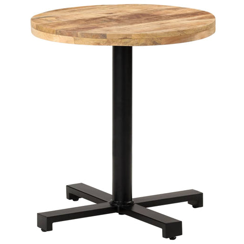 vidaXL Bistrotisch Rund Ø70x75 cm Raues Mangoholz