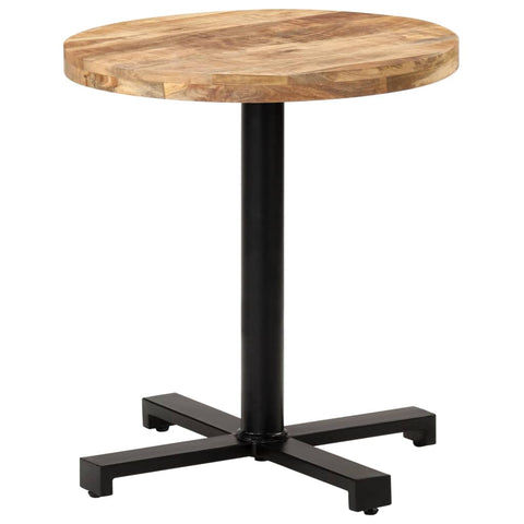 vidaXL Bistrotisch Rund Ø70x75 cm Raues Mangoholz