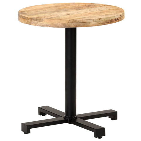 vidaXL Bistrotisch Rund Ø70x75 cm Raues Mangoholz