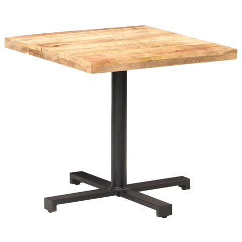 vidaXL Bistrotisch Quadratisch 80x80x75 cm Raues Mangoholz