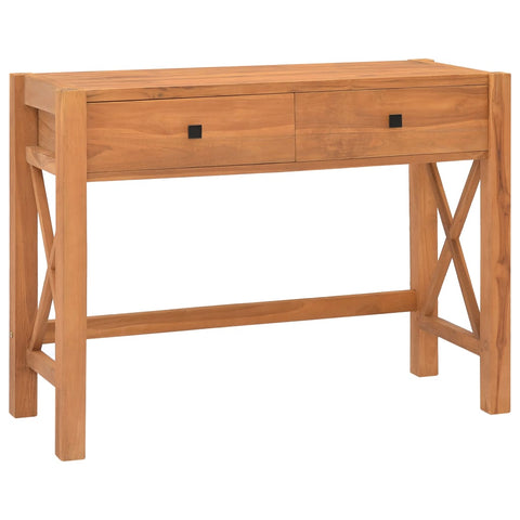 vidaXL Schreibtisch mit 2 Schubladen 100x40x75 cm Teakholz