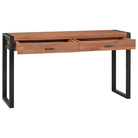 vidaXL Schreibtisch mit 2 Schubladen 140x40x75 cm Teakholz