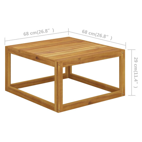 vidaXL Couchtisch 68x68x29 cm Massivholz Akazie