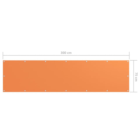 Balkon-Sichtschutz Orange 75x300 cm Oxford-Gewebe