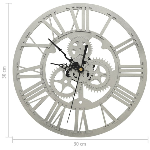 vidaXL Wanduhr Silbern 30 cm Acryl