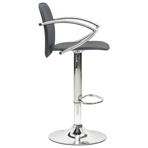 vidaXL Barhocker 2 Stk. Grau Kunstleder