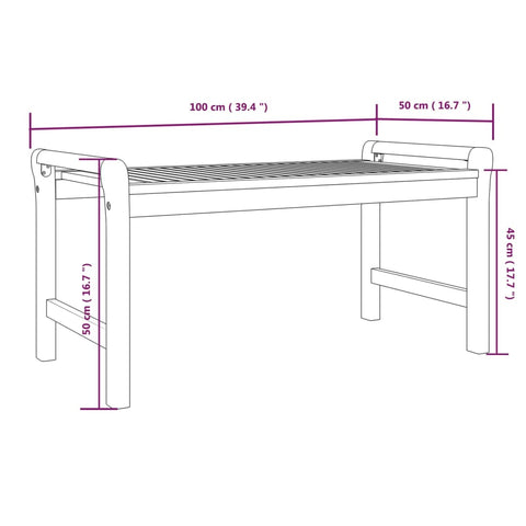 vidaXL Couchtisch 100x50x50 cm Massivholz Akazie