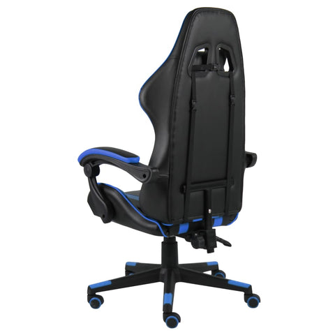 vidaXL Gaming-Stuhl Schwarz und Blau Kunstleder