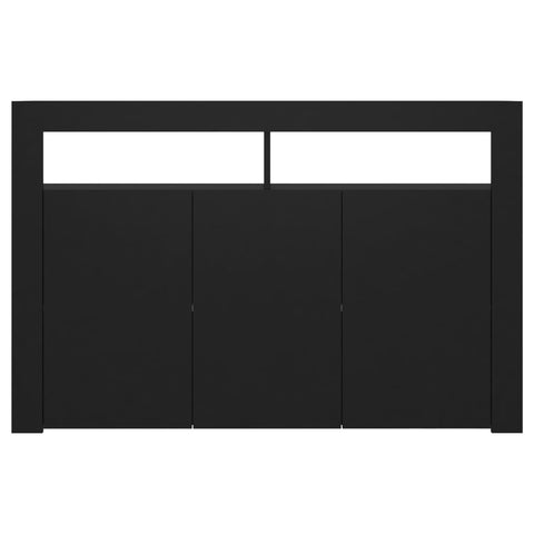 Sideboard mit LED-Leuchten Schwarz 115,5x30x75 cm