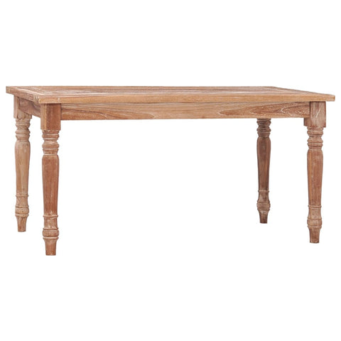 vidaXL Batavia-Couchtisch 90x50x45 cm Teak Massivholz Getüncht