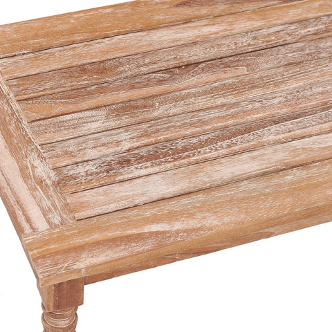 vidaXL Batavia-Couchtisch 90x50x45 cm Teak Massivholz Getüncht