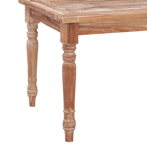 vidaXL Batavia-Couchtisch 90x50x45 cm Teak Massivholz Getüncht