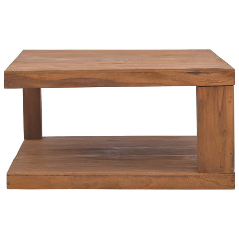 vidaXL Couchtisch 65x65x33 cm Teak Massivholz