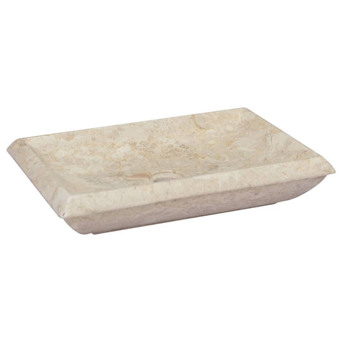 vidaXL Waschbecken Creme 50x35x10 cm Marmor