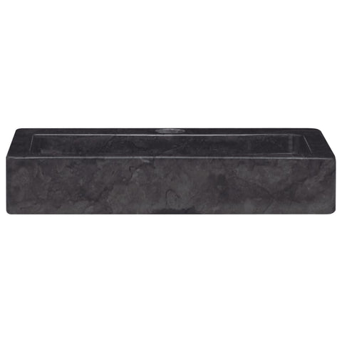 vidaXL Wandwaschbecken Schwarz 38x24x6,5 cm Marmor