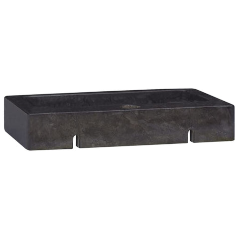 vidaXL Wandwaschbecken Schwarz 38x24x6,5 cm Marmor