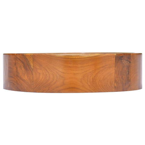 vidaXL Waschbecken Massivholz Teak Φ40x10 cm