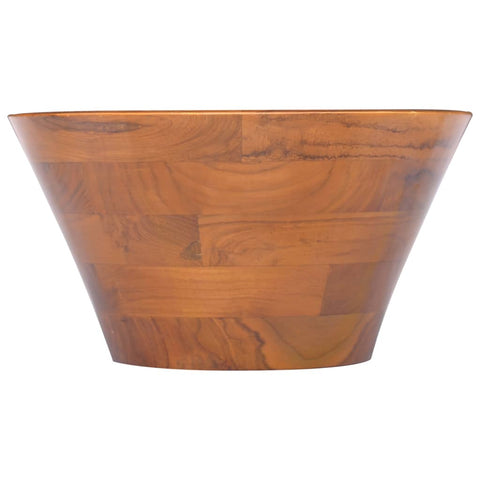 vidaXL Waschbecken Massivholz Teak Φ40x20 cm