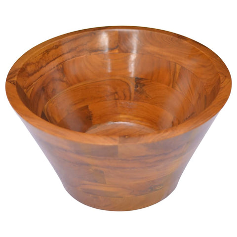 vidaXL Waschbecken Massivholz Teak Φ40x20 cm