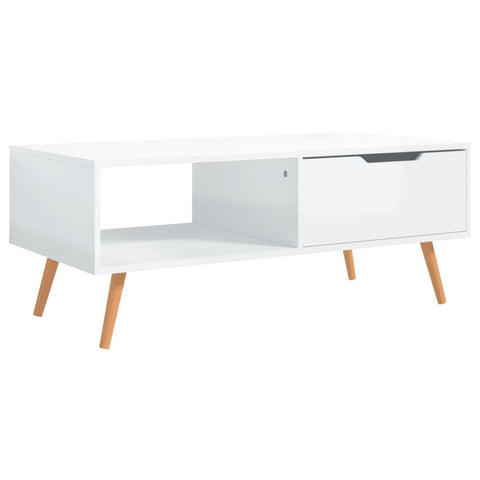 vidaXL Couchtisch Hochglanz-Weiß 100x49,5x43 cm Holzwerkstoff