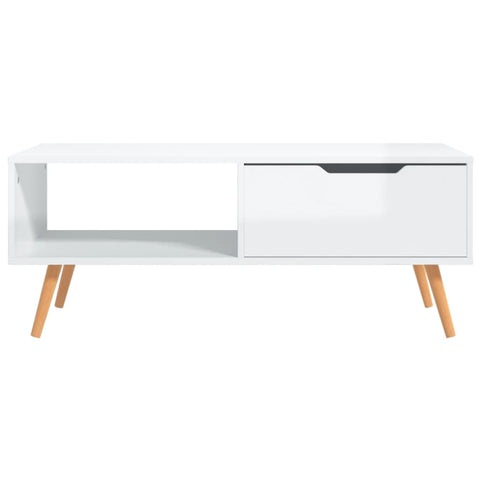 vidaXL Couchtisch Hochglanz-Weiß 100x49,5x43 cm Holzwerkstoff