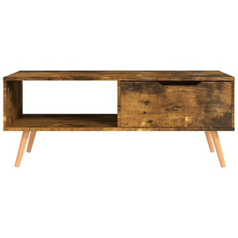 vidaXL Couchtisch Räuchereiche 100x49,5x43 cm Holzwerkstoff