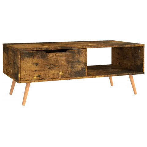 vidaXL Couchtisch Räuchereiche 100x49,5x43 cm Holzwerkstoff