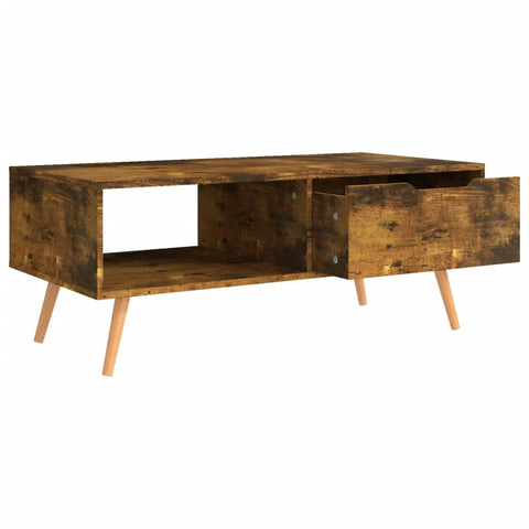 vidaXL Couchtisch Räuchereiche 100x49,5x43 cm Holzwerkstoff