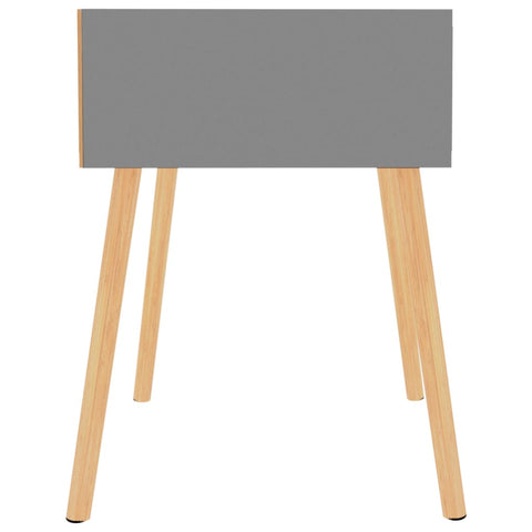 vidaXL Nachttische 2 Stk. Grau 40x40x56 cm Holzwerkstoff