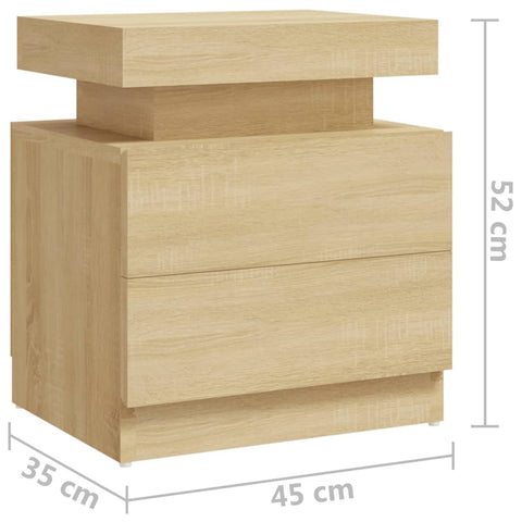 vidaXL Nachttisch Sonoma-Eiche 45x35x52 cm Holzwerkstoff