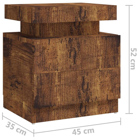 vidaXL Nachttisch Räuchereiche 45x35x52 cm Holzwerkstoff