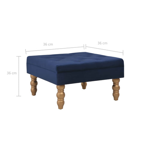 vidaXL Hocker Marineblau 60x60x36 cm Samt