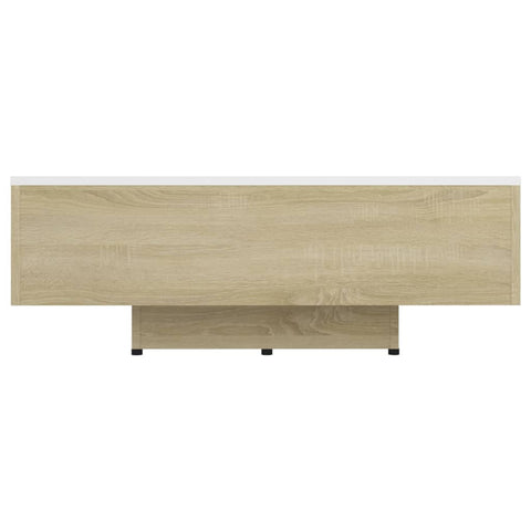 vidaXL Couchtisch Weiß Sonoma-Eiche 85x55x31 cm Holzwerkstoff