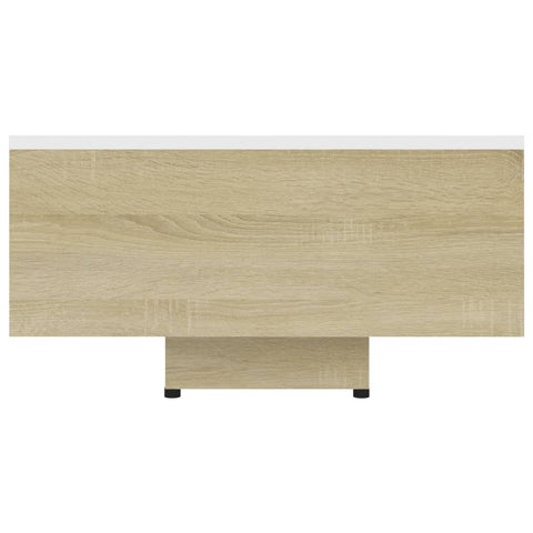 vidaXL Couchtisch Weiß Sonoma-Eiche 85x55x31 cm Holzwerkstoff