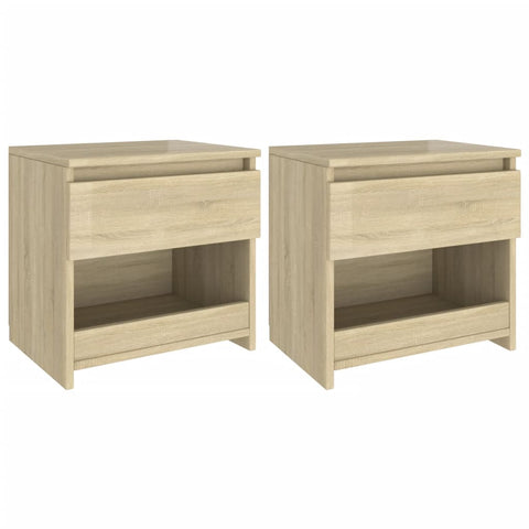 vidaXL Nachttische 2 Stk. Sonoma-Eiche 40x30x39 cm Holzwerkstoff