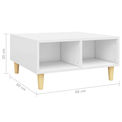 vidaXL Couchtisch Weiß 60x60x30 cm Holzwerkstoff