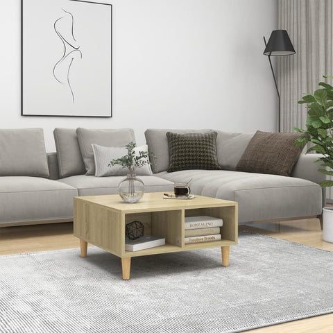 vidaXL Couchtisch Sonoma-Eiche 60x60x30 cm Holzwerkstoff