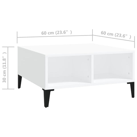 vidaXL Couchtisch Weiß 60x60x30 cm Holzwerkstoff