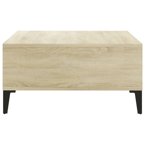 vidaXL Couchtisch Weiß und Sonoma-Eiche 60x60x30 cm Holzwerkstoff